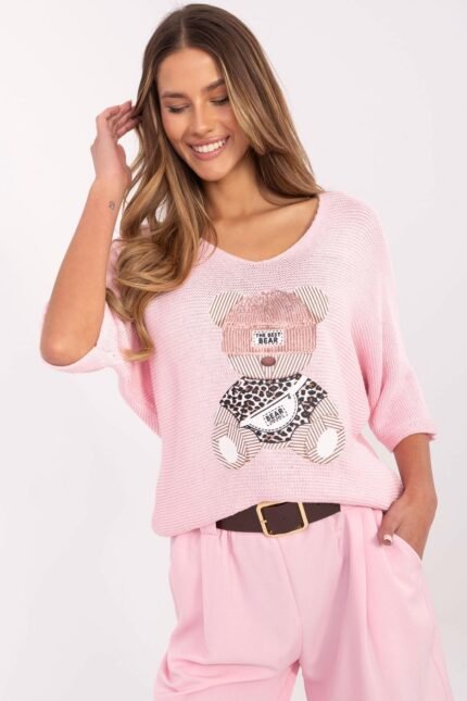 Pulover cu mânecă scurtă model 206704 Italy Moda