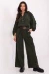Pantaloni din catifea model 220283 Italy Moda
