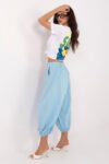 Pantaloni din catifea model 226230 Italy Moda