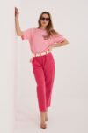Pantaloni din catifea model 226483 Italy Moda