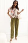 Pantaloni din catifea model 227687 Rue Paris