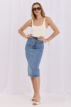 fustă din denim model 228027 Factory Price