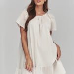 Rochie de zi model 228268 Makadamia 1 1126311